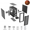 Vỏ Case Asus A21 Black (Mid Tower, m-ATX, 1 mặt kính cường lực, Chưa bao gồm Fan, Max 7 Fan)
