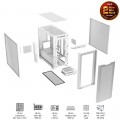 Vỏ Case Asus A21 White (Mid Tower, m-ATX, 1 mặt kính cường lực, Chưa bao gồm Fan, Max 7 Fan)
