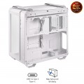 Vỏ Case Asus TUF Gaming GT502 White (Mid Tower, ATX, 2 mặt cường lực, USB-C, Có quai xách, Chưa bao gồm Fan, Max 13 Fan)