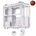 Vỏ Case Asus TUF Gaming GT502 White (Mid Tower, ATX, 2 mặt cường lực, USB-C, Có quai xách, Chưa bao gồm Fan, Max 13 Fan)