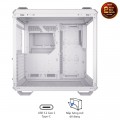 Vỏ Case Asus TUF Gaming GT502 White (Mid Tower, ATX, 2 mặt cường lực, USB-C, Có quai xách, Chưa bao gồm Fan, Max 13 Fan)