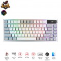 Bàn phím cơ không dây Asus ROG Azoth White NX Red Switch (75 phím, USB-C, Bluetooth, RF 2.4GHz, Hotswap, Màn OLED)