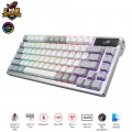 Bàn phím cơ không dây Asus ROG Azoth White NX Red Switch (75 phím, USB-C, Bluetooth, RF 2.4GHz, Hotswap, Màn OLED)