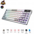 Bàn phím cơ không dây Asus ROG Azoth White NX Snow Switch (75 phím, USB-C, Bluetooth, RF 2.4GHz, Hotswap, Màn OLED)