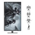 Màn Hình Gaming EDRA 27 inch EGM27F3PR (Full HD, IPS, 180Hz, 0.5ms, 250cd/m2, 99% sRGB, HDMI, Displayport, Chân xoay)