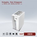 Vỏ case VSP Gaming KB09 White (ATX, 1 mặt cường lực, Chưa bao gồm Fan, Max 6 Fan)