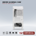 Vỏ case VSP Micro Gaming X09 White (mATX, 1 mặt cường lực, Mặt trước hình loa, Chưa bao gồm fan, Max 4 fan)