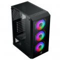 Vỏ case Xigmatek FLY 3GF Black - EN43871 (ATX, 2 mặt cường lực, Sẵn 3 fan RGB, Max 8 fan)