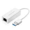 Đầu Chuyển USB 3.0 Sang Lan Gigabit Ugreen 20255 (Màu Trắng, Dài 15cm)