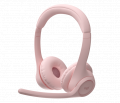 Tai nghe không dây On-ear Logitech ZONE 300 Rose (981-001413) (Bluetooth 5.3, Mic xoay, Pin 20 giờ)