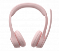 Tai nghe không dây On-ear Logitech ZONE 300 Rose (981-001413) (Bluetooth 5.3, Mic xoay, Pin 20 giờ)