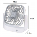 Quạt Mini Để Bàn Không Dây Kisonli F101 White (USB-C, 3 chế độ, Màu Trắng)