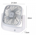 Quạt Mini Để Bàn Không Dây Kisonli F102 White (USB-C, 3 chế độ, Màu Trắng, Kích Thước Lớn)