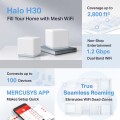 Hệ thống WiFi Mesh Mercusys Halo H30 (2-pack) (AC1200, 2 băng tần, 2 x LAN/WAN)