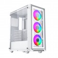 Vỏ case Xigmatek FLY II 3GF Arctic - EN44670 (ATX, 2 mặt cường lực, Sẵn 3 fan RGB, Max 6 fan)