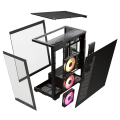 Vỏ case Corsair iCUE LINK 3500X RGB Mid-Tower TG Black (CC-9011280-WW) (E-ATX, Sẵn 3 Fan ARGB + HUB iCUE LINK, Max 10 Fan, Rad 360)