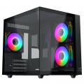 Vỏ case Xigmatek AQUA M LITE 3GF Black - EN44144 (m-ATX, Sẵn 3 fan RGB, Max 8 fan, Rad 240/280)