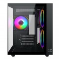 Vỏ case Xigmatek AQUA M LITE 3GF Black - EN44144 (m-ATX, Sẵn 3 fan RGB, Max 8 fan, Rad 240/280)