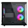 Vỏ case Xigmatek AQUA M LITE 3GF Black - EN44144 (m-ATX, Sẵn 3 fan RGB, Max 8 fan, Rad 240/280)