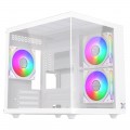 Vỏ case Xigmatek AQUA M LITE 3GF Arctic - EN44168 (m-ATX, Sẵn 3 fan RGB, Max 8 fan, Rad 240/280)