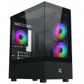 Vỏ case Xigmatek ALPHARD M 3GF Black - EN44090 (m-ATX, Sẵn 3 fan RGB, Max 7 fan, Rad 240/280)