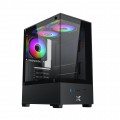 Vỏ case Xigmatek VIEW 3GF Black - EN44687 (m-ATX, Sẵn 3 fan RGB, Max 5 fan)