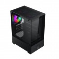 Vỏ case Xigmatek VIEW 3GF Black - EN44687 (m-ATX, Sẵn 3 fan RGB, Max 5 fan)