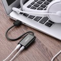 Đầu Chuyển USB 2.0 Sang Sound Ugreen 30724 (Dài 15cm, Đầu Ra Audio 3.5mm + Micro)