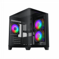 Vỏ case Xigmatek PANO M NANO 3GF Black - EN45523 (m-ATX, Sẵn 3 fan RGB, Max 7 fan, Rad 240)