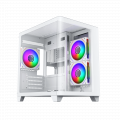 Vỏ case Xigmatek PANO M NANO 3GF Arctic - EN45530 (m-ATX, Sẵn 3 fan RGB, Max 7 fan, Rad 240)