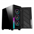 Vỏ case GIGABYTE AORUS C500 Glass Black (GB-AC500G) (E-ATX, Sẵn 4 fan 120 ARGB, Max 7 fan, Rad 420, USB-C)