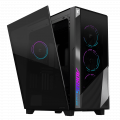 Vỏ case GIGABYTE AORUS C500 Glass Black (GB-AC500G) (E-ATX, Sẵn 4 fan 120 ARGB, Max 7 fan, Rad 420, USB-C)