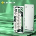 Bàn Phím Cơ Có Dây Vỏ Nhôm LEOBOG Hi75 Xanh Lá Đậm + Trắng + Xanh Lá Block V2 Switch (81 phím, 3 mode, Gasket mount, Hotswap)