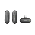 Bộ Micro Thu Âm Không Dây Cài Áo Philips DLM9002C USB-C (2 thu + 1 phát, Pin 8 giờ, Hộp sạc)