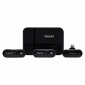 Bộ Micro Thu Âm Không Dây Cài Áo Philips DLM9002L Lightning (2 thu + 1 phát, Pin 8 giờ, Hộp sạc)