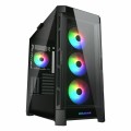 Vỏ case Cougar Duoface Pro RGB Black (E-ATX, 2 tùy chọn mặt trước, Sẵn 4 fan RGB, Max 9 fan, Rad 360, USB-C)