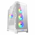 Vỏ case Cougar Duoface Pro RGB White (E-ATX, 2 tùy chọn mặt trước, Sẵn 4 fan RGB, Max 9 fan, Rad 360, USB-C)