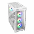 Vỏ case Cougar Duoface Pro RGB White (E-ATX, 2 tùy chọn mặt trước, Sẵn 4 fan RGB, Max 9 fan, Rad 360, USB-C)