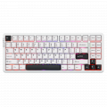 Bàn Phím Cơ Không Dây Vỏ Nhôm LEOBOG Hi86 Trắng Đen - Nimbus V3 switch (3 mode, PBT Keycap, Gasket Mount, Hotswap, Led RGB)