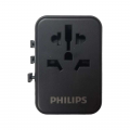 Ổ Cắm Điện Du Lịch Philips SPN3351 BK (2 x USB Type A, 1 x USB Type C PD 20W, Màu Đen)