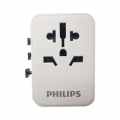 Ổ Cắm Điện Du Lịch Philips SPN3351 WH (2 x USB Type A, 1 x USB Type C PD 20W, Màu Đen)