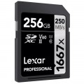 Thẻ nhớ SDXC 256GB Lexar Professional 1667x UHS-II, V60, U3 (SILVER Series) (LSD256CB1667)