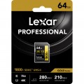 Thẻ nhớ SDXC 64GB Lexar Professional 1800x UHS-II, U3, V60 (GOLD Series) (LSD1800064G-BNNNG)