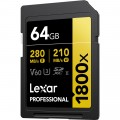 Thẻ nhớ SDXC 64GB Lexar Professional 1800x UHS-II, U3, V60 (GOLD Series) (LSD1800064G-BNNNG)