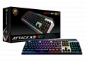 Bàn Phím Cơ Gaming Có Dây Cougar Attack X3 RGB Cherry MX Red Switch