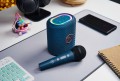 Loa Karaoke Di Động Alpha Works SONIK Plus Blue (20W, Bluetooth 5.3, AUX, Pin 6 giờ, Led RGB, Kèm 1 micro không dây)