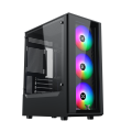 Vỏ case Xigmatek MYX 3F Black - EN45950 (m-ATX, Sẵn 3 fan RGB, Max 8 fan, Rad 240)