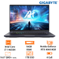 Laptop Gaming Gigabyte Aorus 16X X6LAG (Core i7-14650HX, RAM 16G, SSD 1TB, Màn Hình 16inch QHD+, RTX 4070 8GB GDDR6, Windows 11)