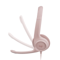 Tai nghe có Dây Logitech H390 Màu Hồng (Có Micro lọc ồn, kết nối USB)