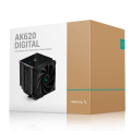 Tản Nhiệt Khí CPU DeepCool AK620 DIGITAL - Black (LGA 1851/1700/1200/115x/20xx, AM5/AM4, 6 ống đồng, Cao 162mm, Fan No LED)